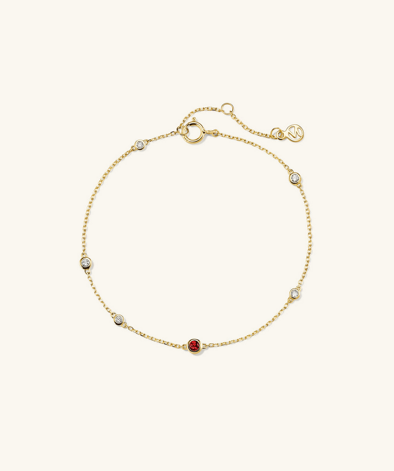 Multi Gemstone Station Bracelet
