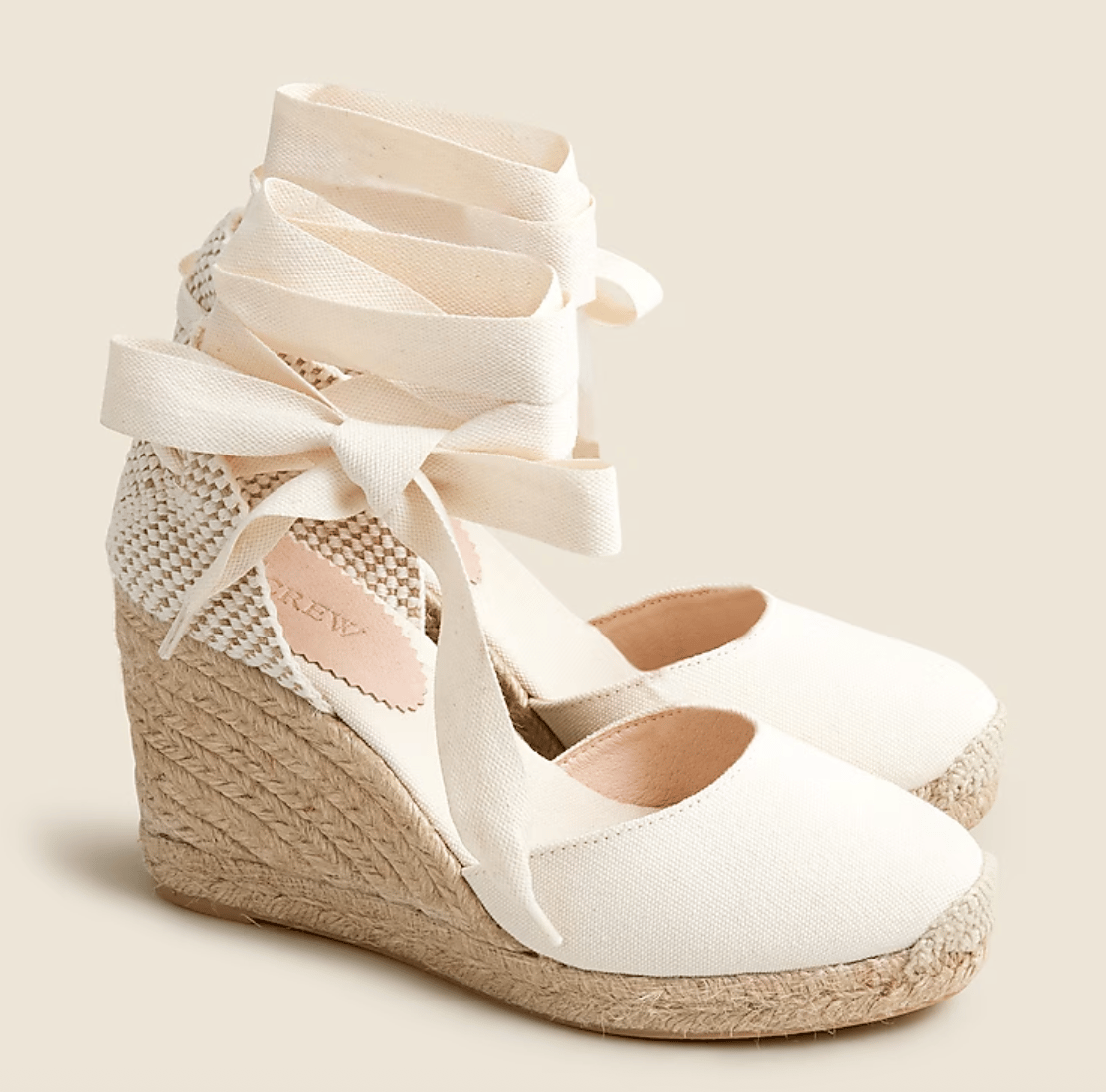 Made-in-Spain lace-up high-heel espadrilles
