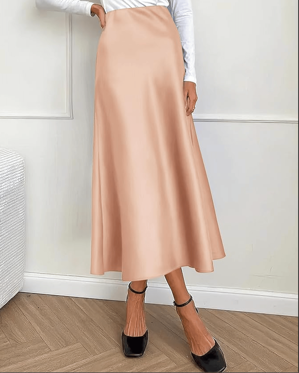 Women's Long Satin Skirt