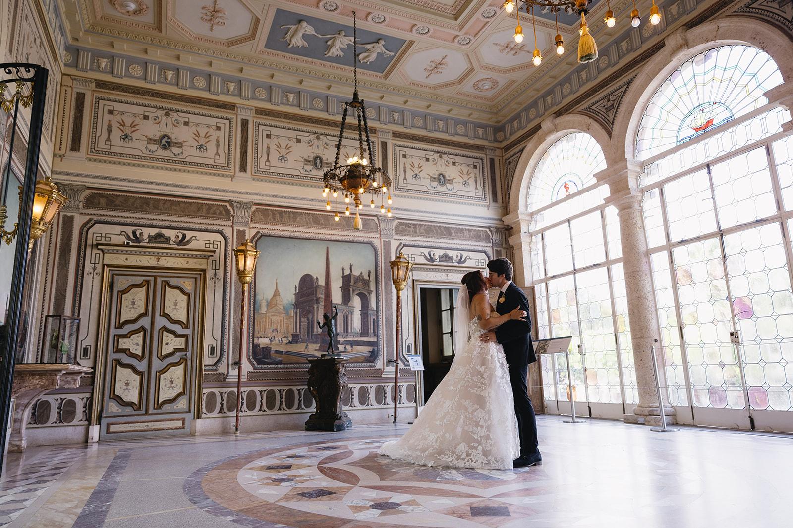 A Romantic Fall Elopement at the Vizcaya Museum photo 3