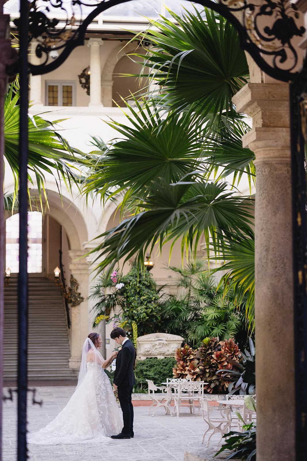 A Romantic Fall Elopement at the Vizcaya Museum photo 2