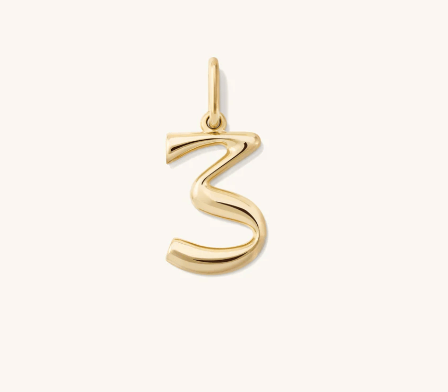 Oversized Number Charm