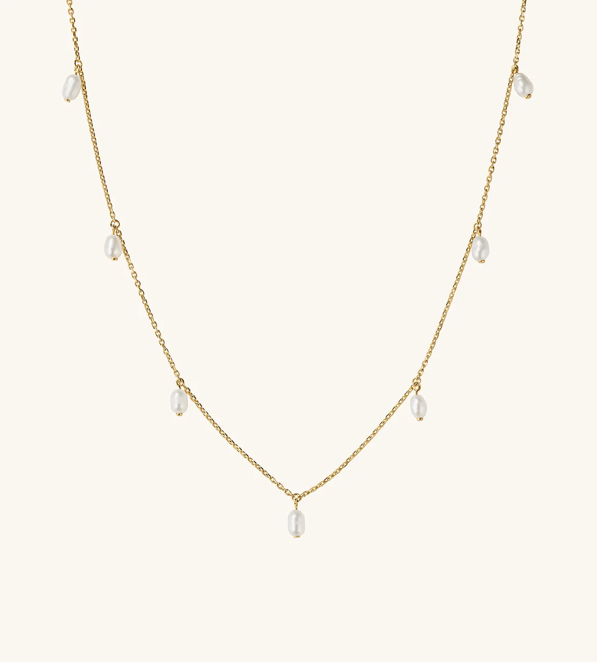 Tiny Pearl Station Necklace