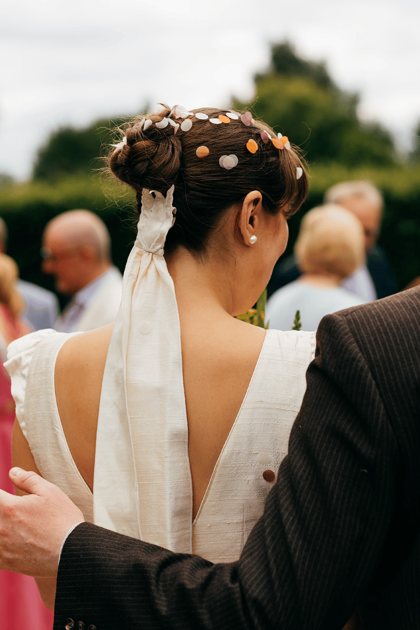 Bride post confetti