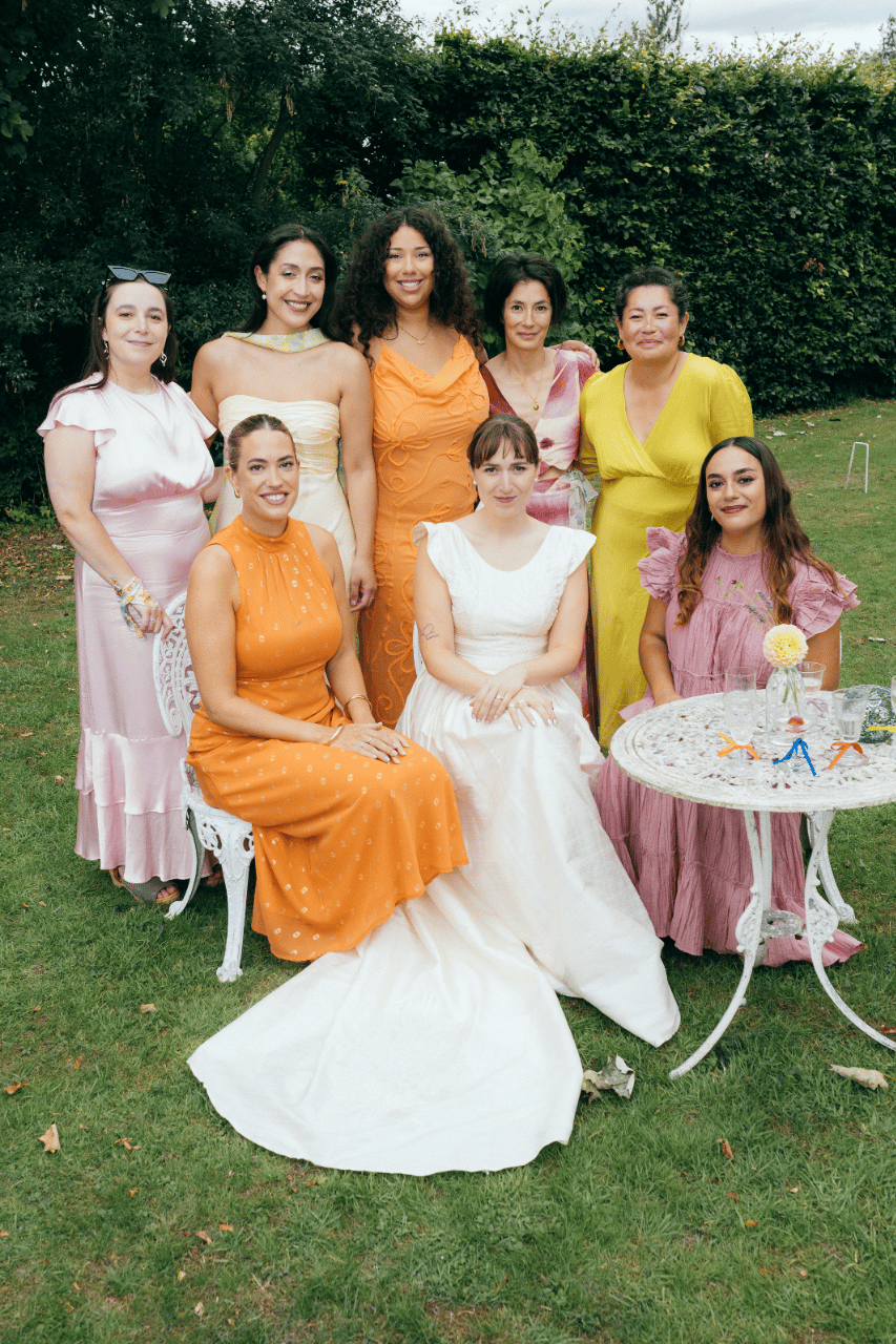 Bridemaids and bride