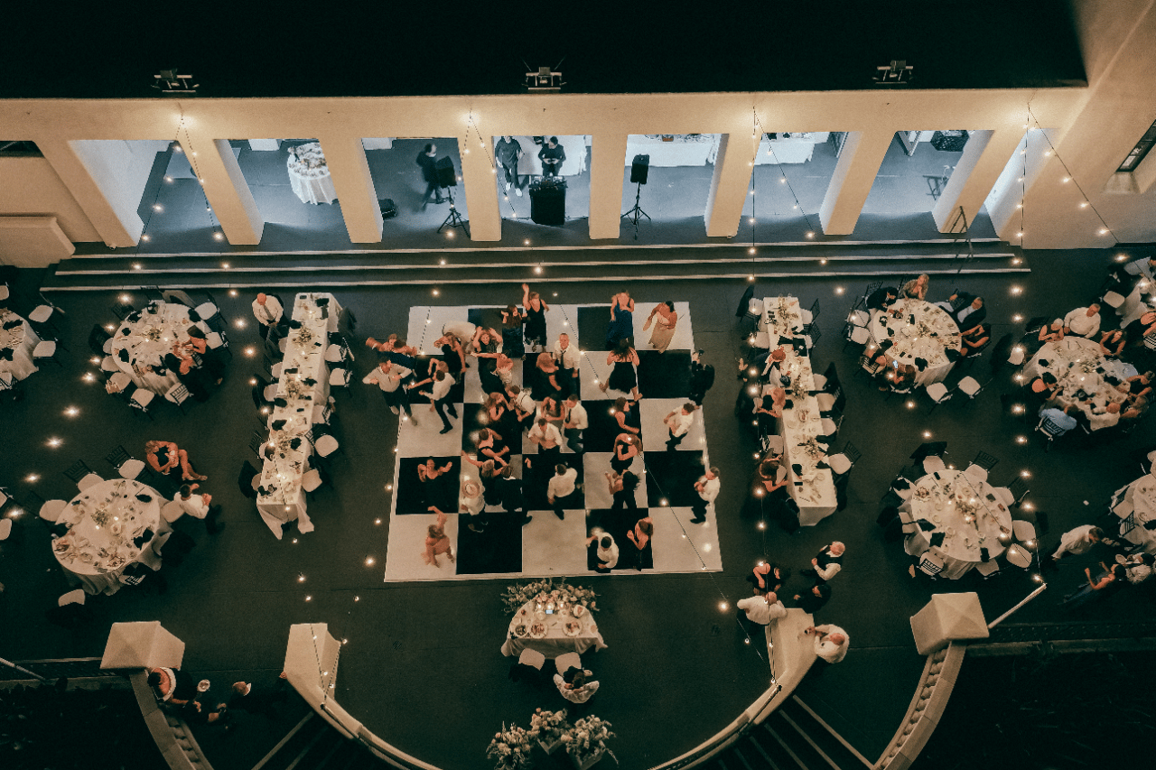 Aerial view of the Reception.