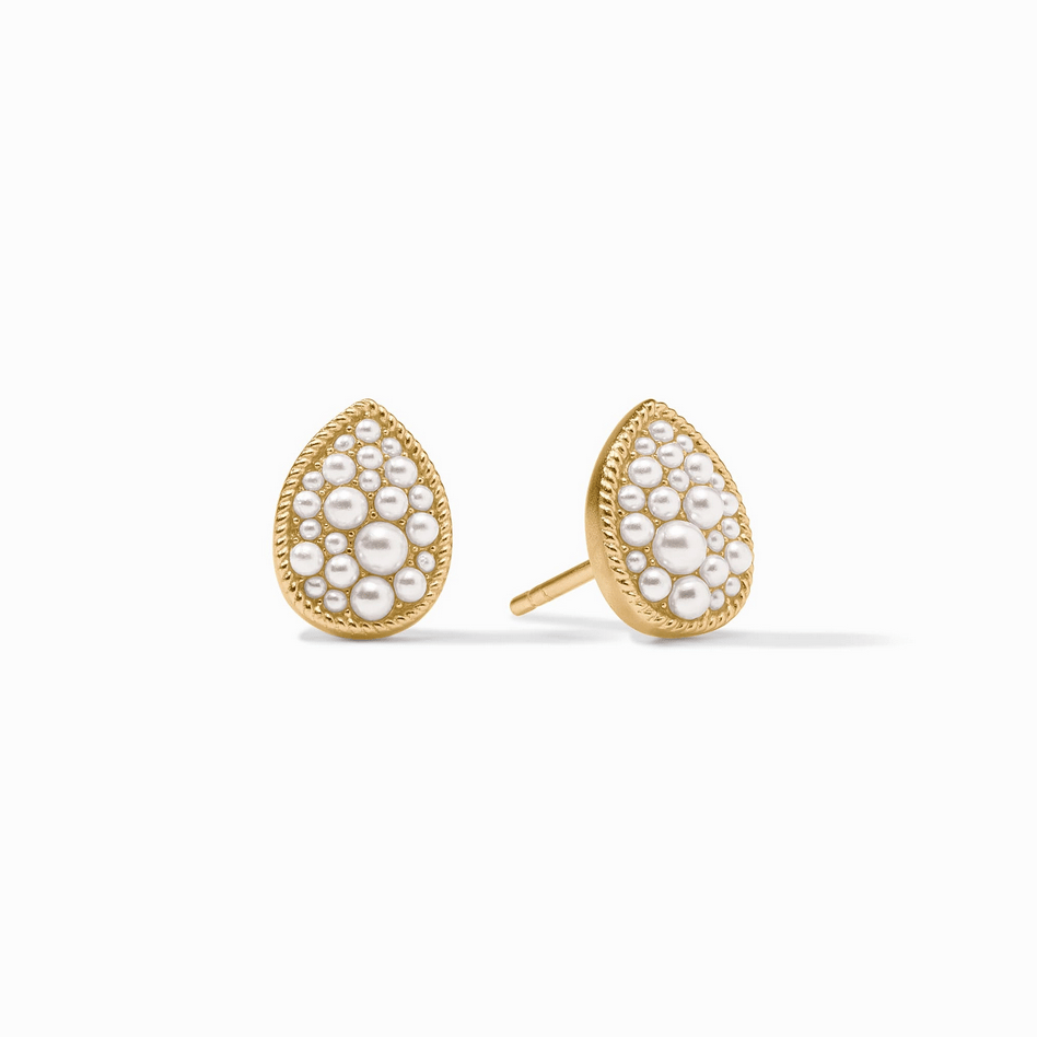 Pavé Teardrop Stud Earrings (12 colors)