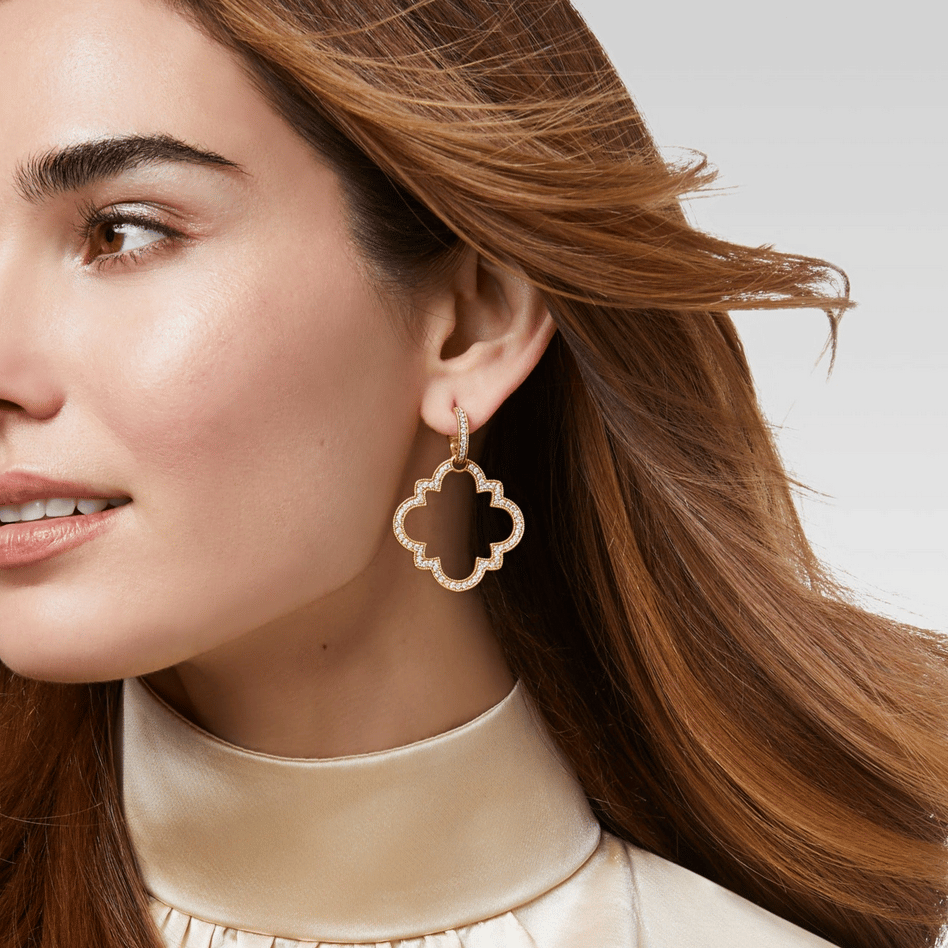 Odette Statement Hoop & Charm Earrings