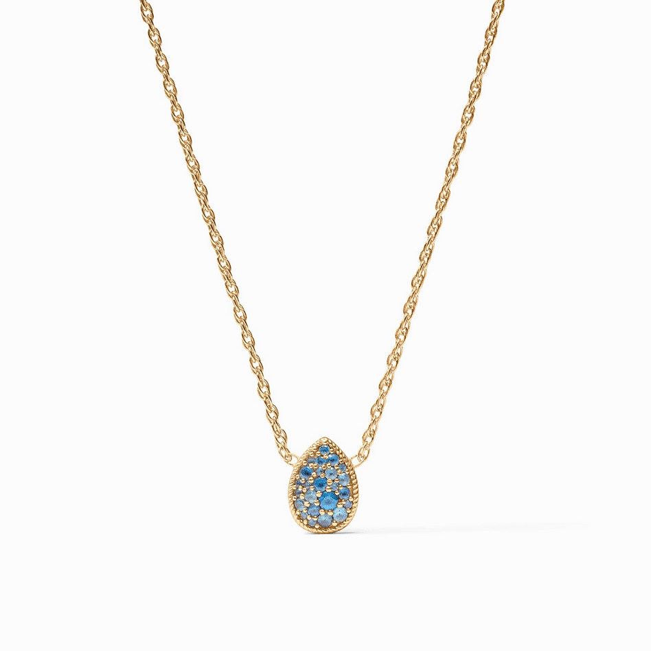 Pavé Teardrop Delicate Necklace (12 colors)