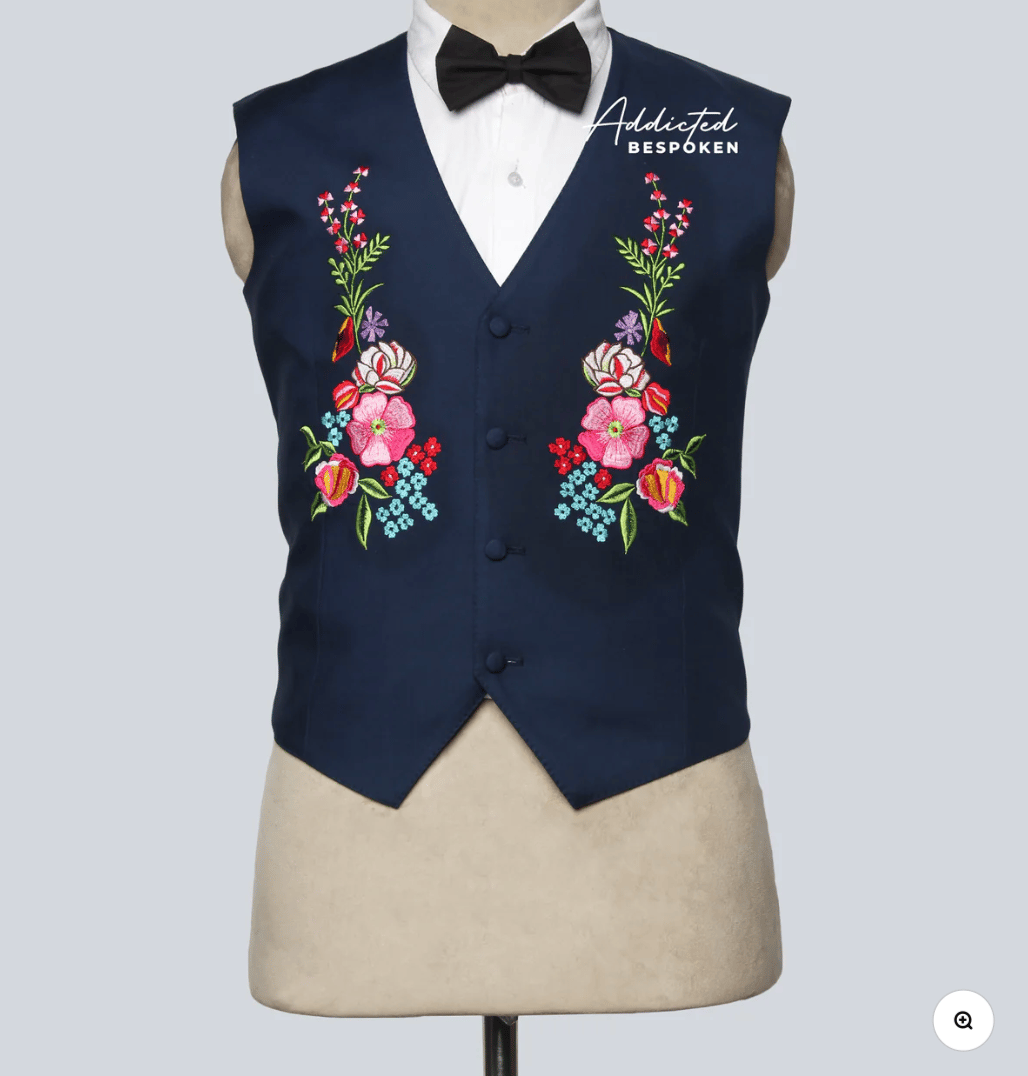 Floral Embroidered Waistcoat