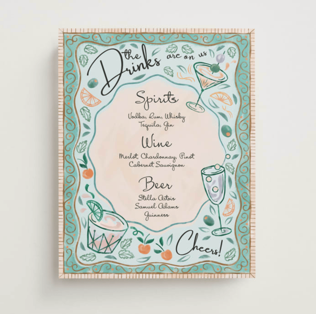 The Drinks are on Us! - Bar Signs