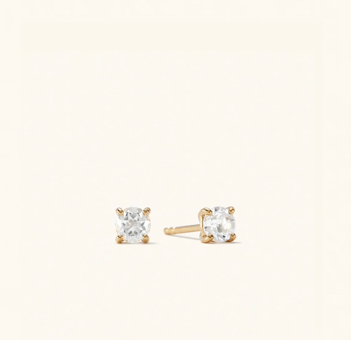 Round Topaz Studs