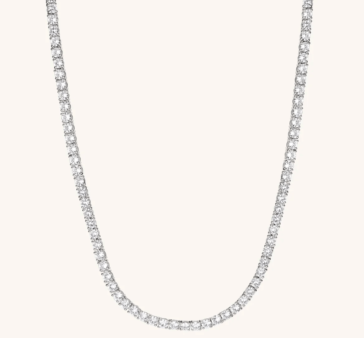 Lab Grown Sapphire Tennis Necklace