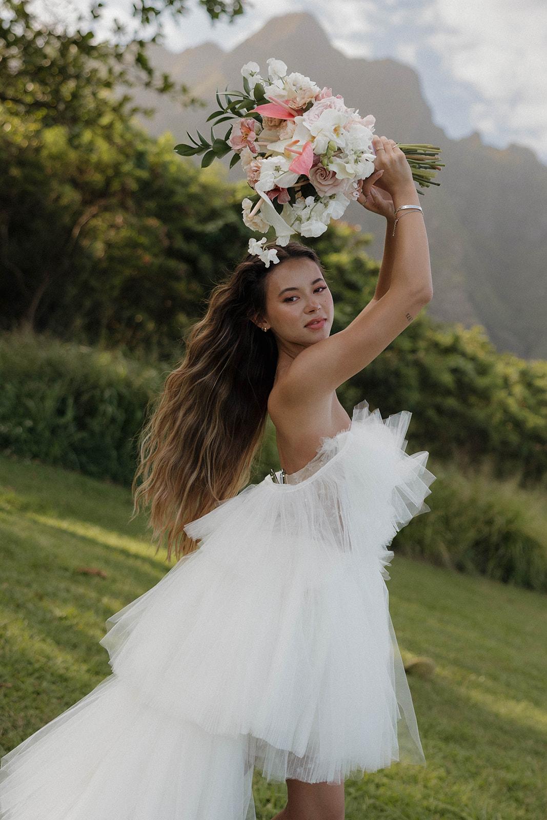 A Whimsical Elopement Shoot at Kualoa Regional Park 20
