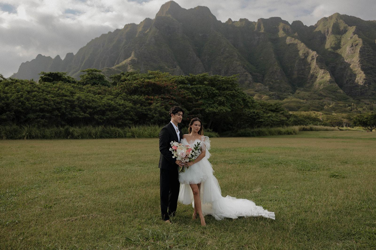 A Whimsical Elopement Shoot at Kualoa Regional Park 29