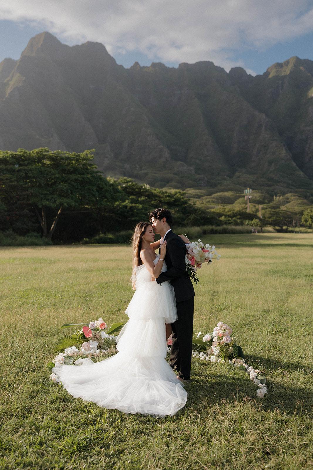 A Whimsical Elopement Shoot at Kualoa Regional Park 37