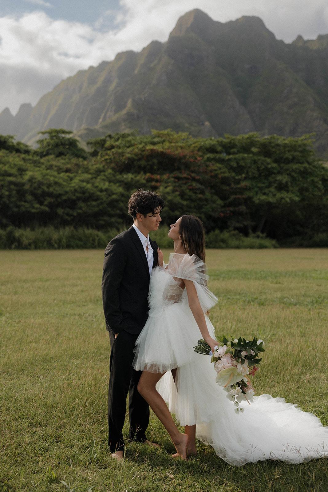 A Whimsical Elopement Shoot at Kualoa Regional Park 27