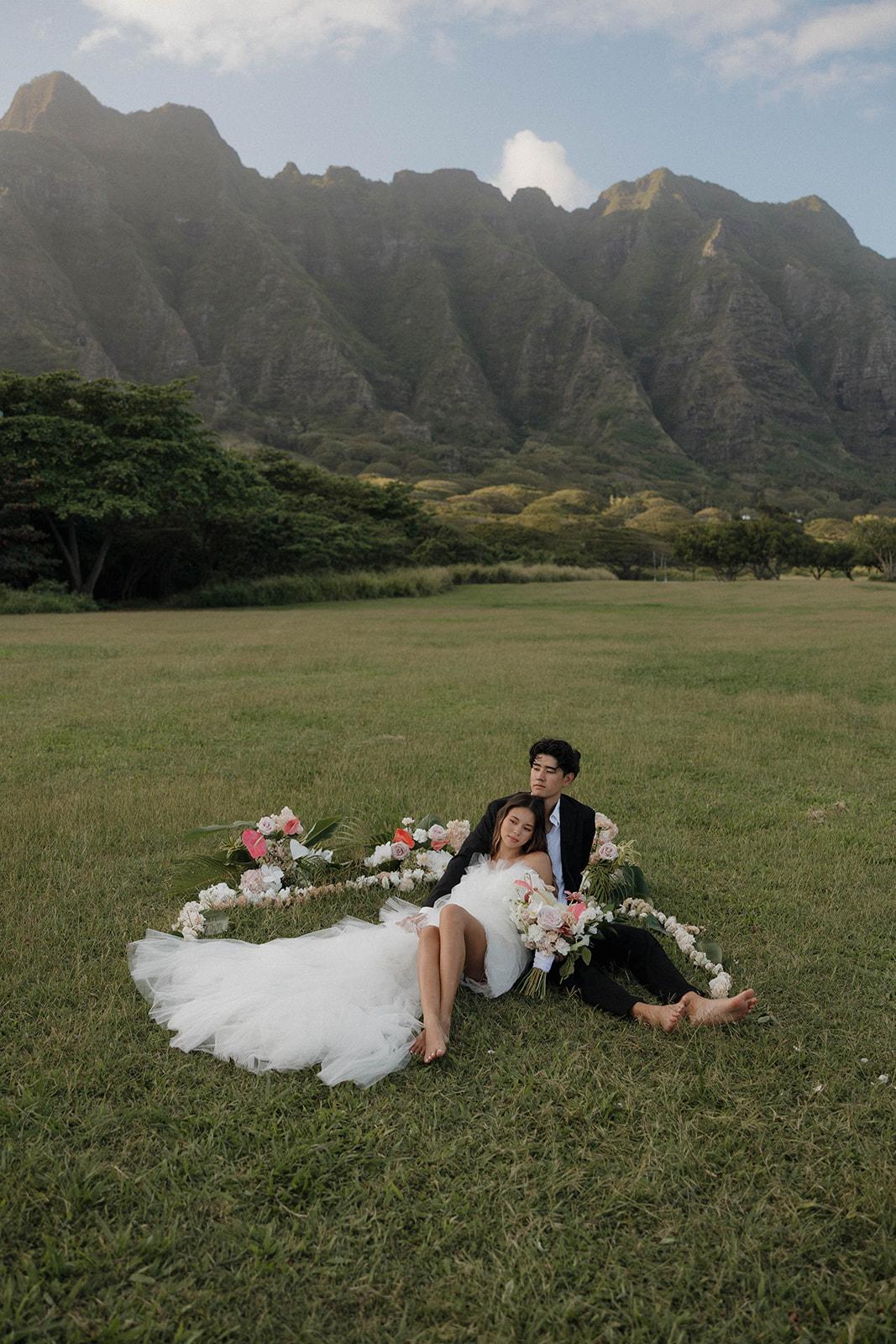 A Whimsical Elopement Shoot at Kualoa Regional Park 31