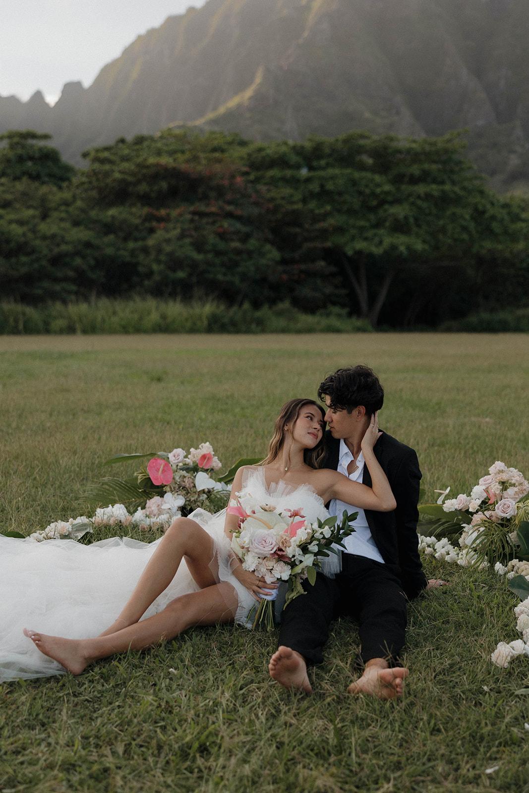 A Whimsical Elopement Shoot at Kualoa Regional Park 23