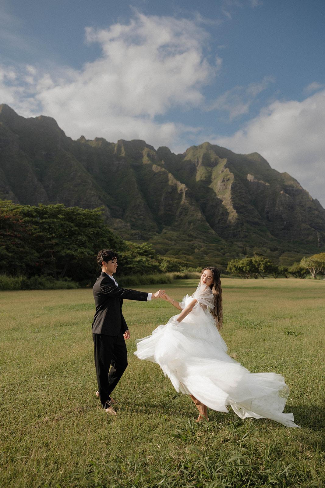 A Whimsical Elopement Shoot at Kualoa Regional Park 28