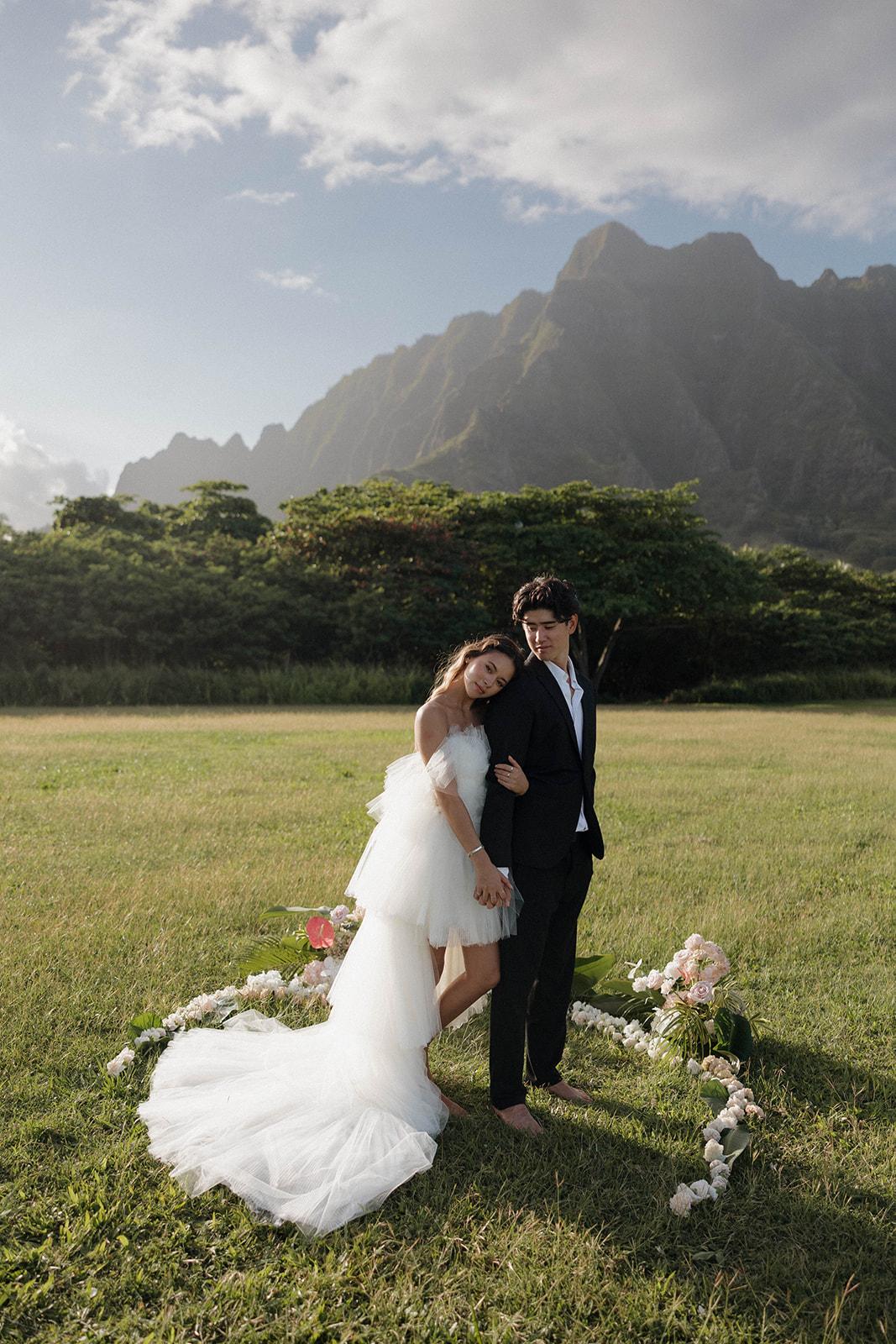 A Whimsical Elopement Shoot at Kualoa Regional Park 36