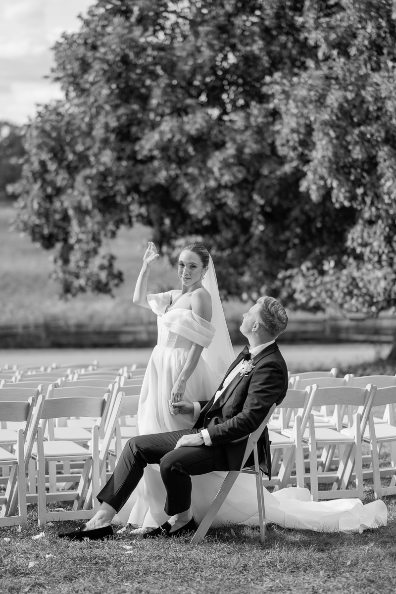 Bride and Groom at Ceremony location