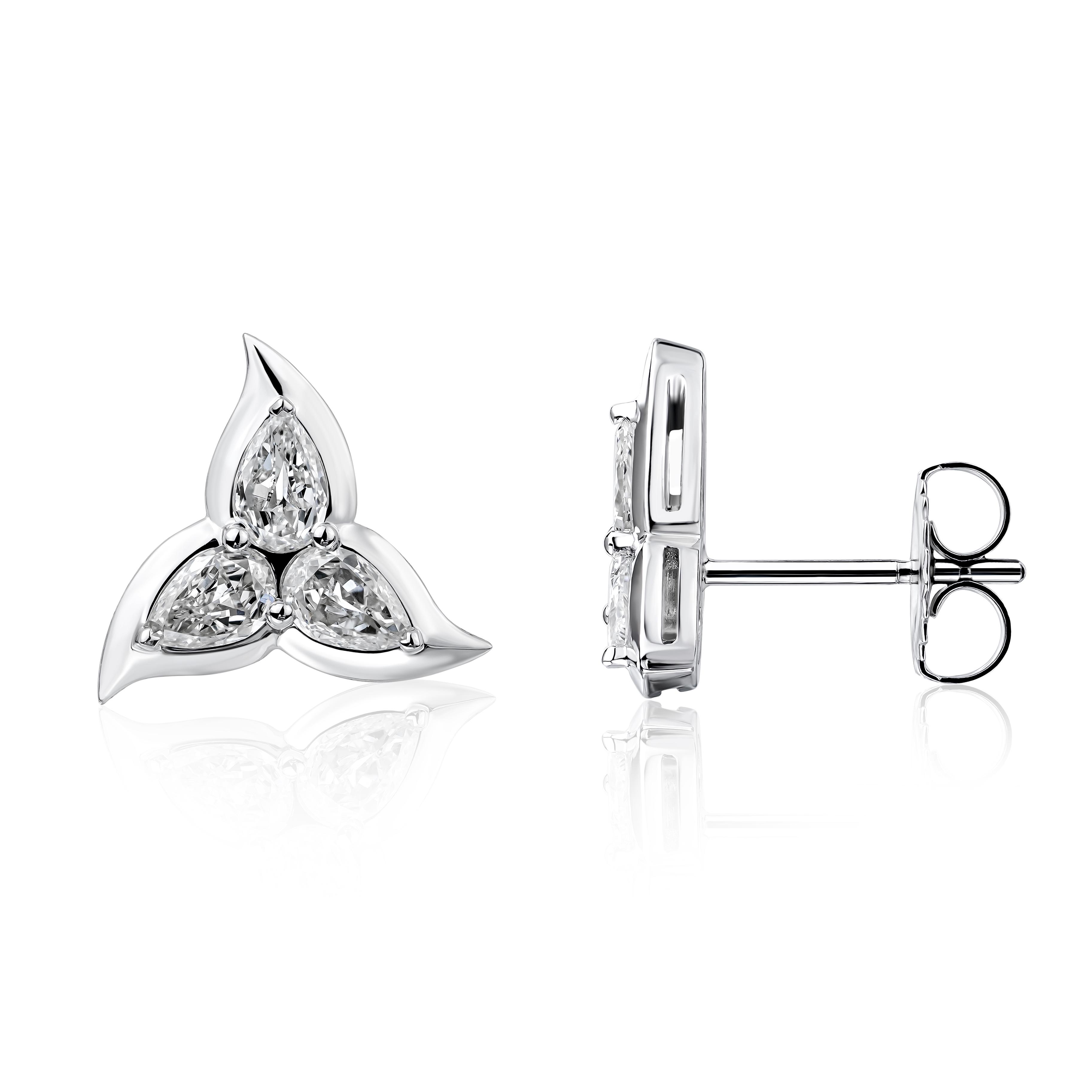 Love Luxe L'Amour Crisscut® Diamond Earrings White Gold
