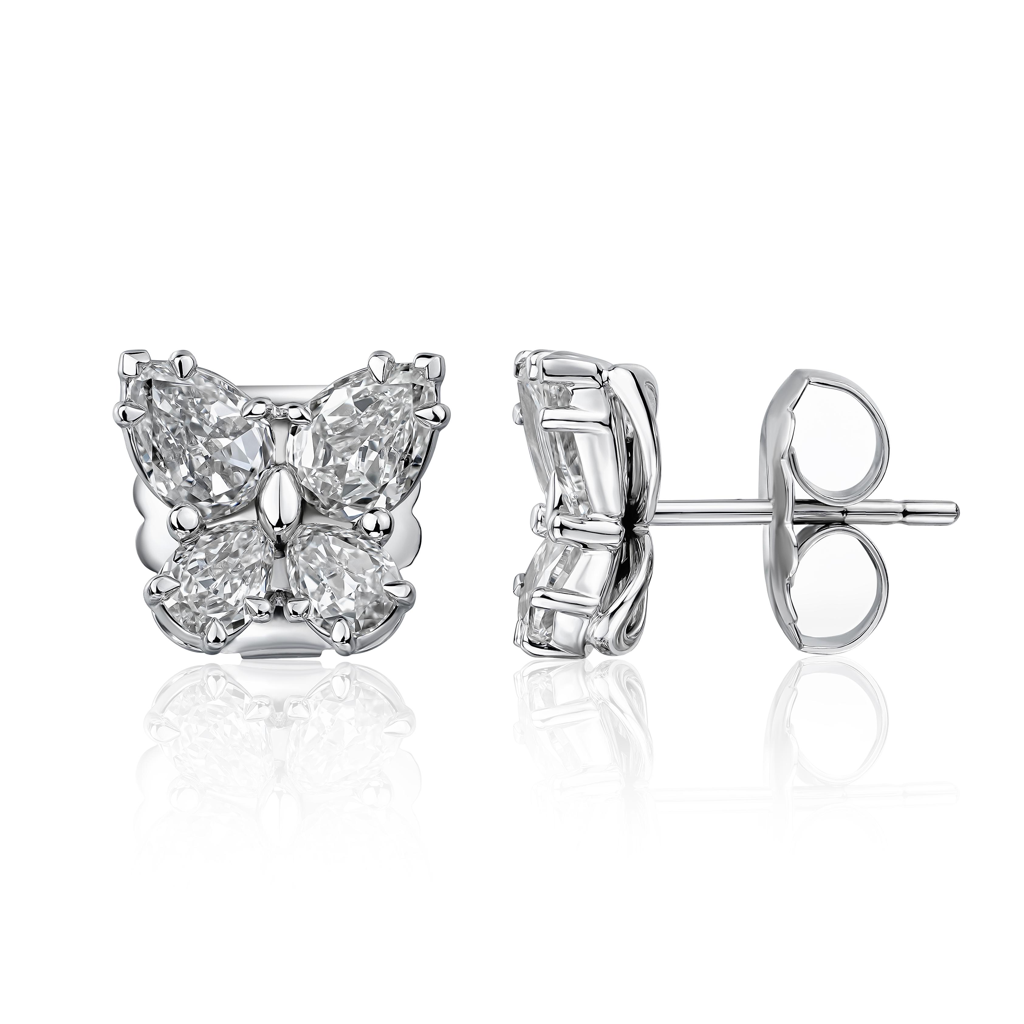 Love Luxe L'Amour Crisscut® Diamond Butterfly Stud Earrings