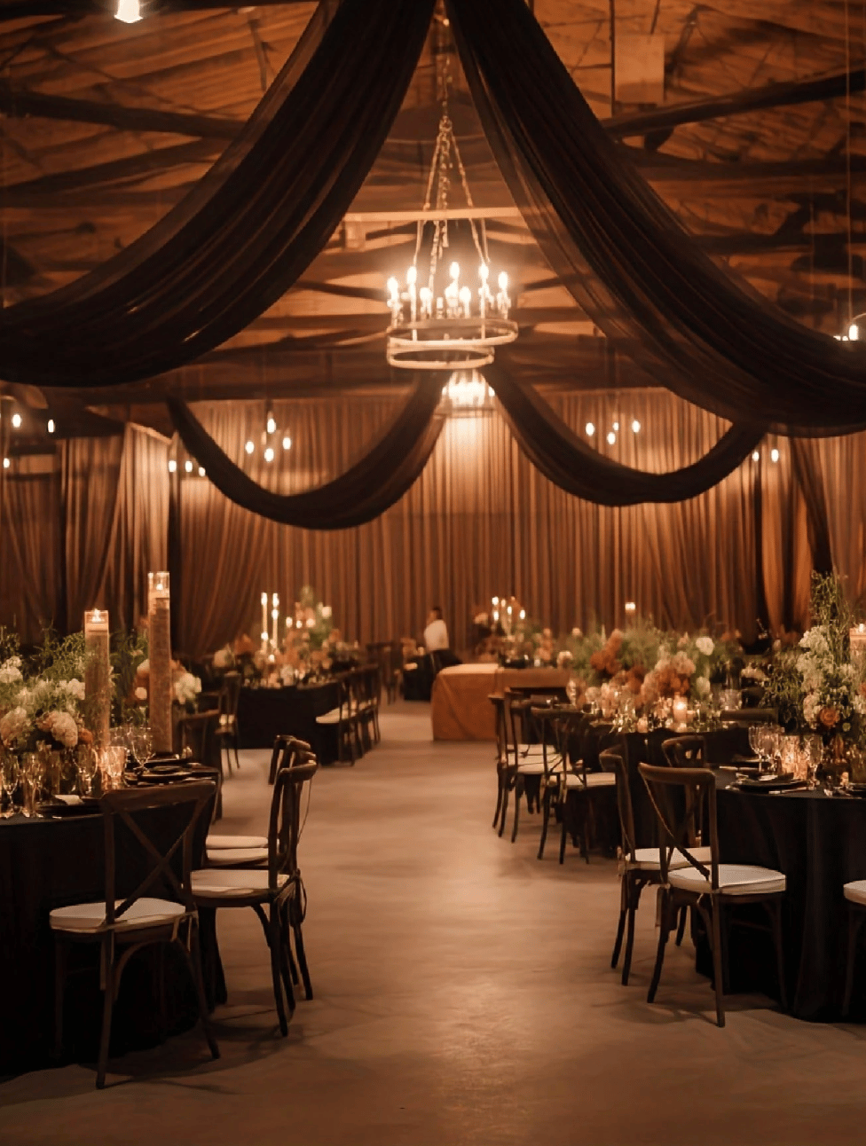 Black Sheer Fabric Panel