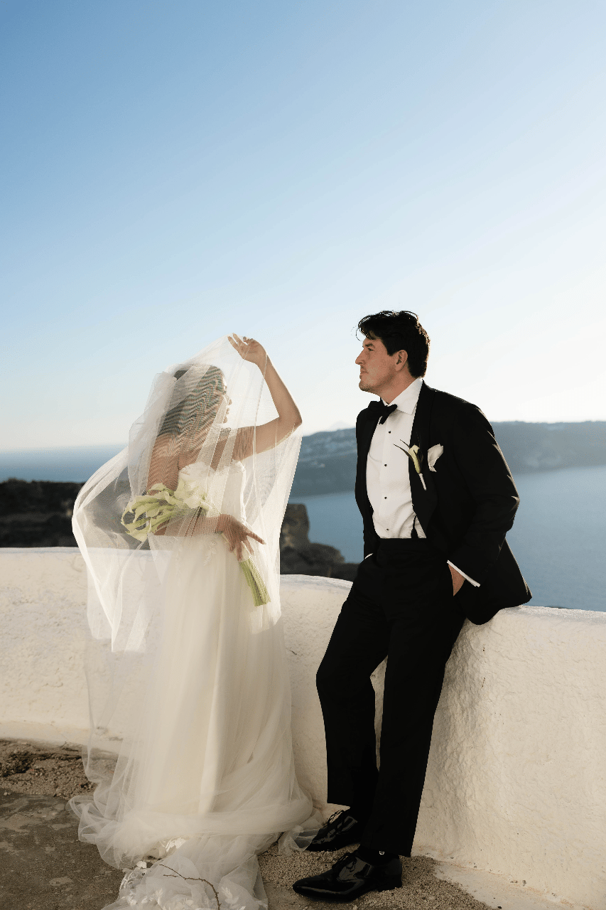 Modern Fall Elegance Overlooking the Santorini Caldera