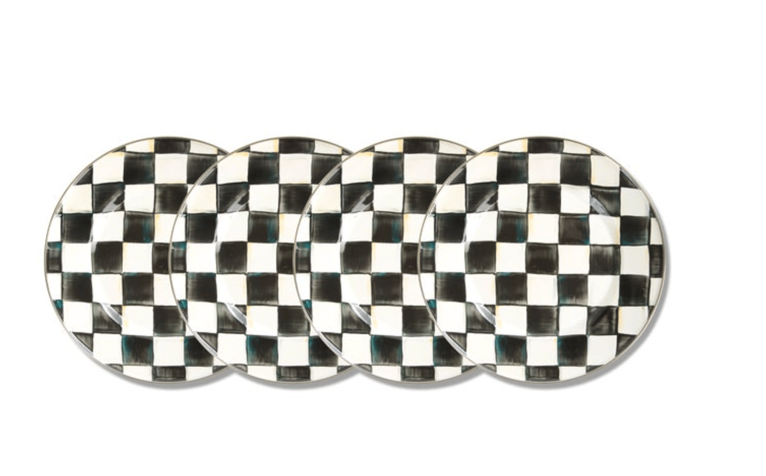 Courtly Check Dinner Plates, Set of 4