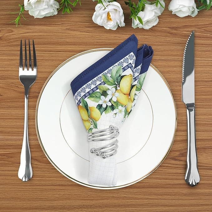 Lemon Green Leaf Napkins