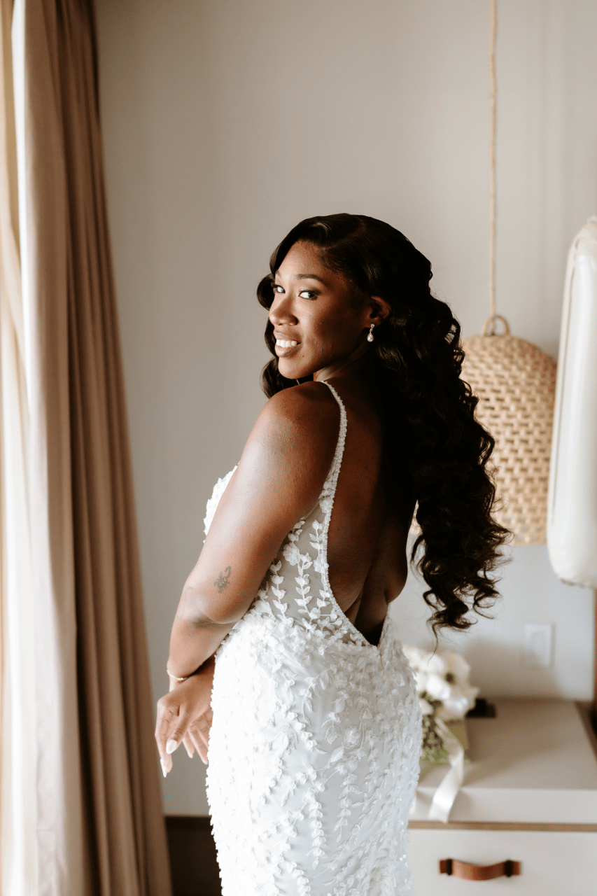 Ashley's first photos in wedding gown