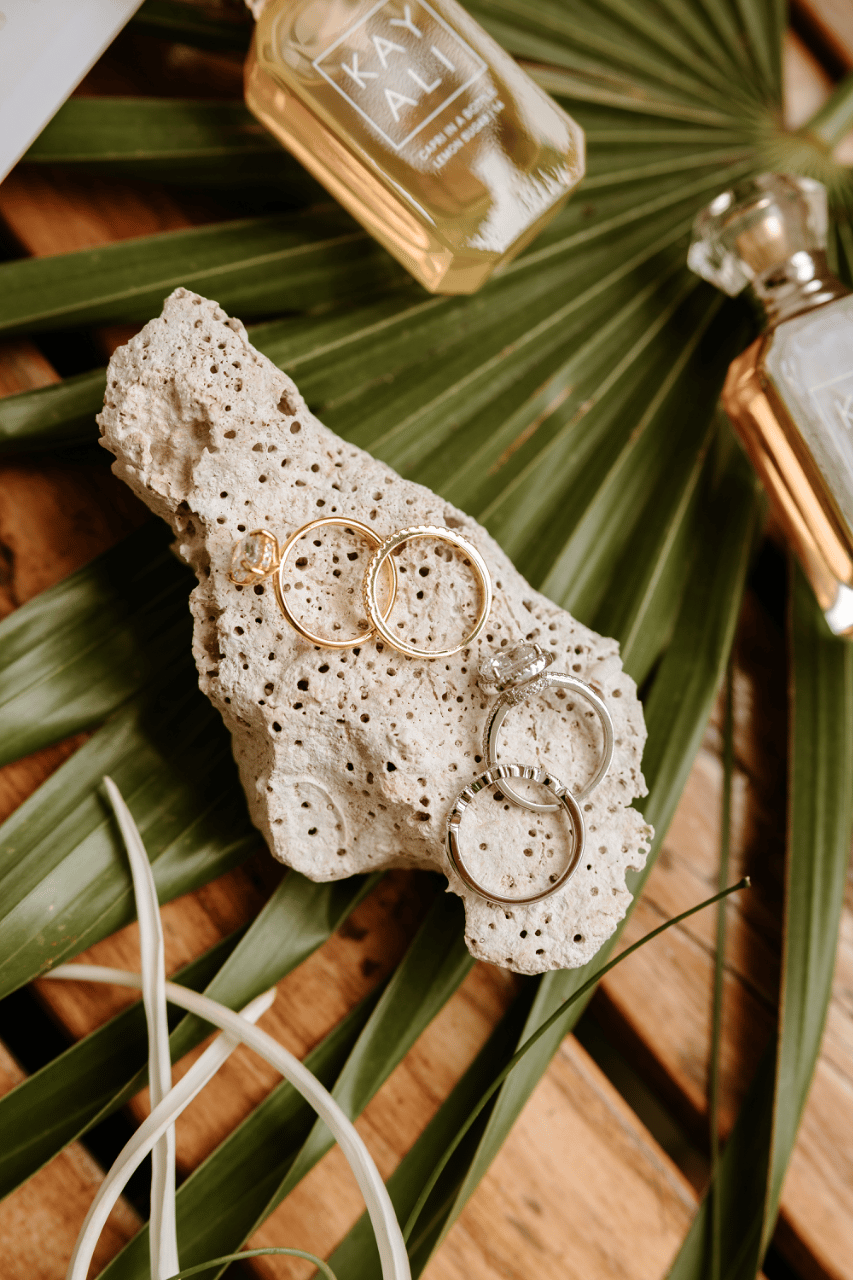 detail photos with natural elements foraged from the resort area and beach