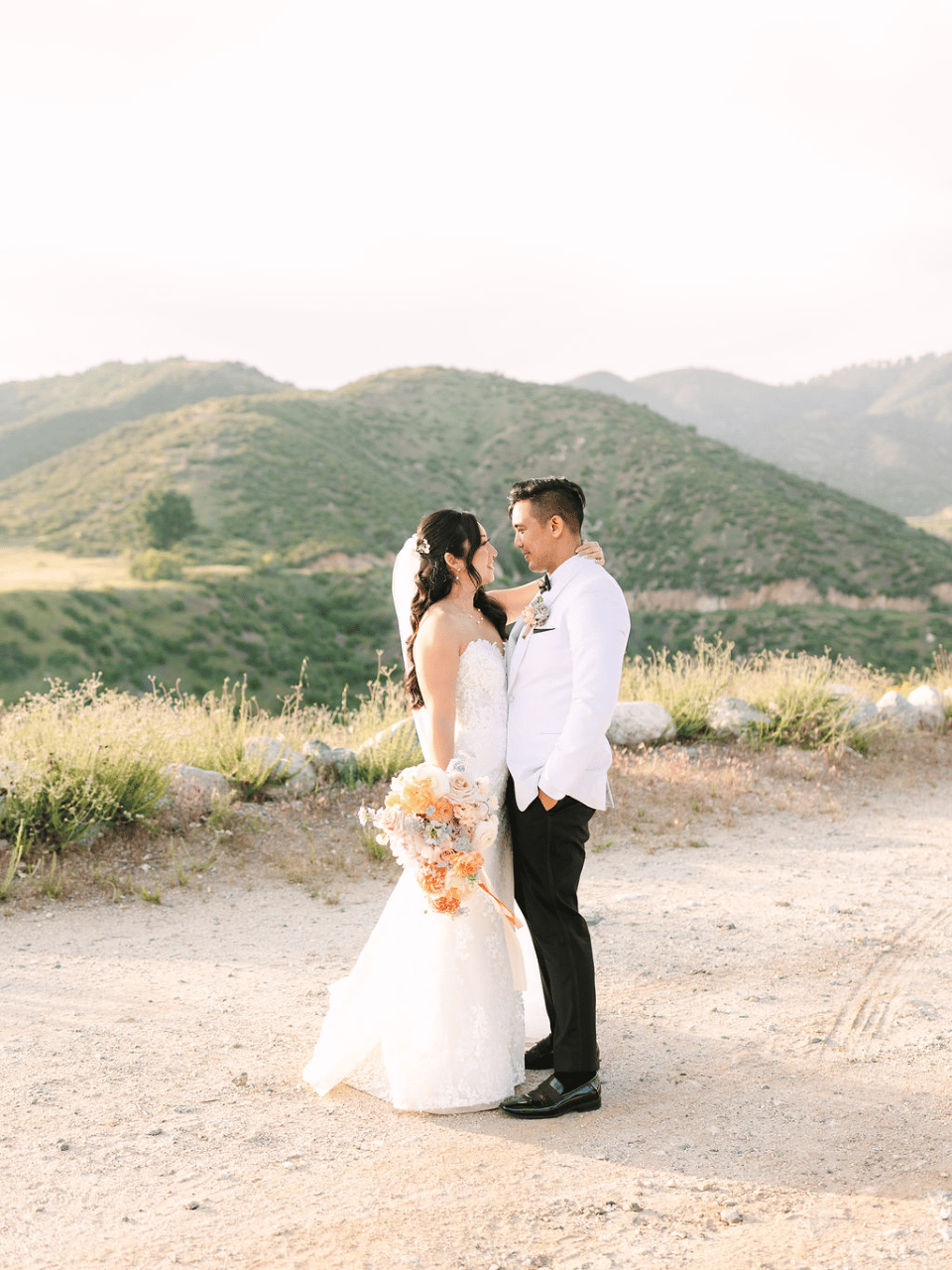 Vibrant Romance Amidst Scenic Mountains