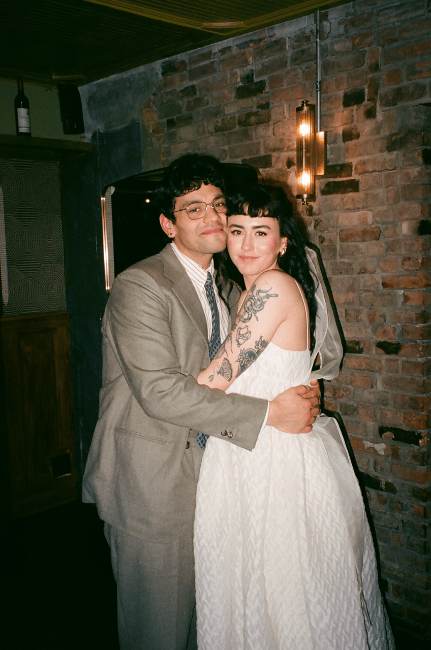 Couple portrait on film