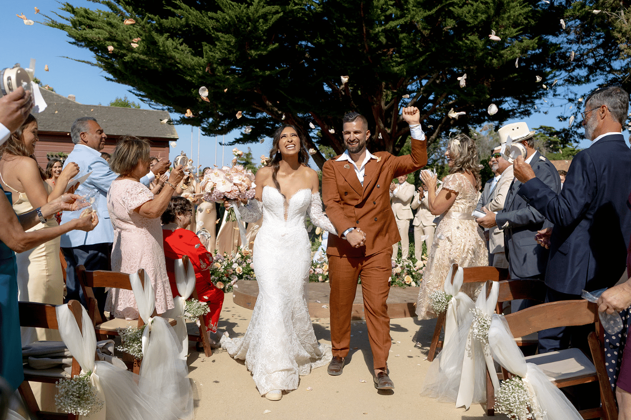 Sarah & Tyler in Monterey, Cali at Barns at Cooper Molera