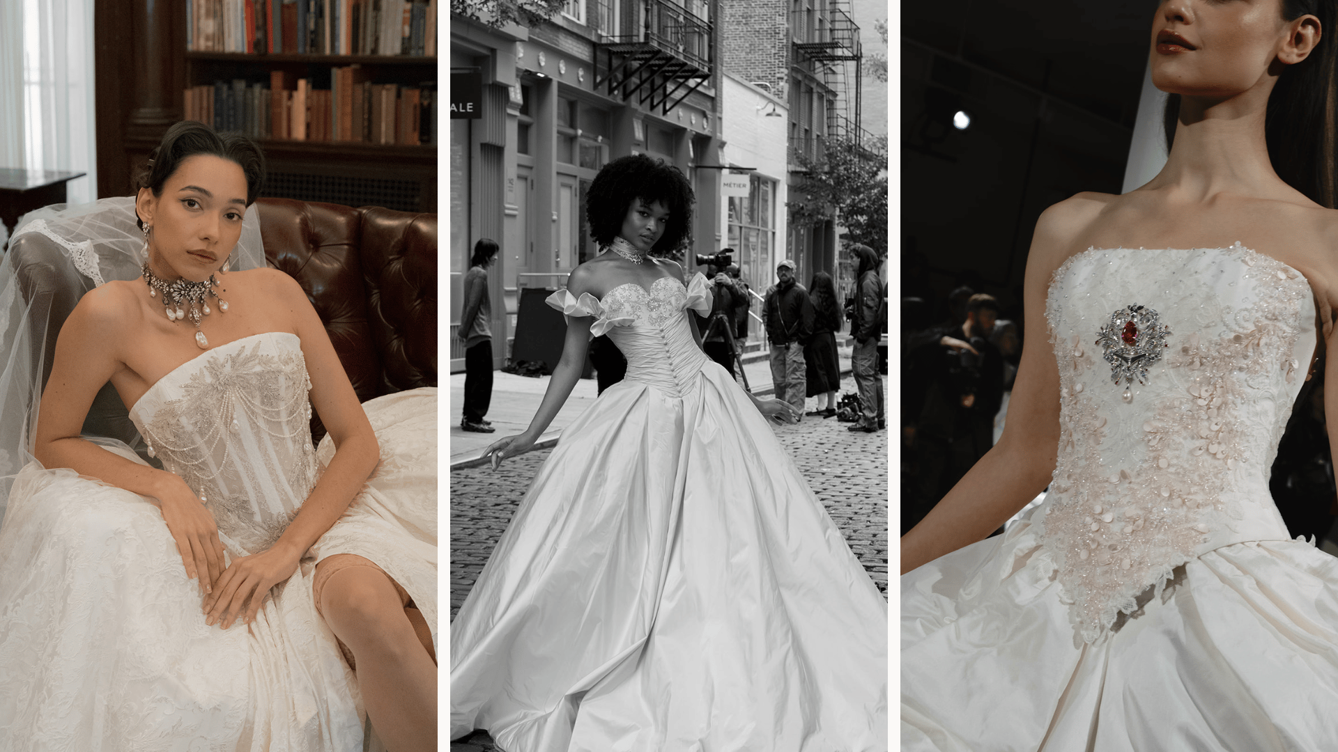 Photos by Alicia Rinka, Designed by Kim Kassas (Left), Galia Lahav (Middle + Right)