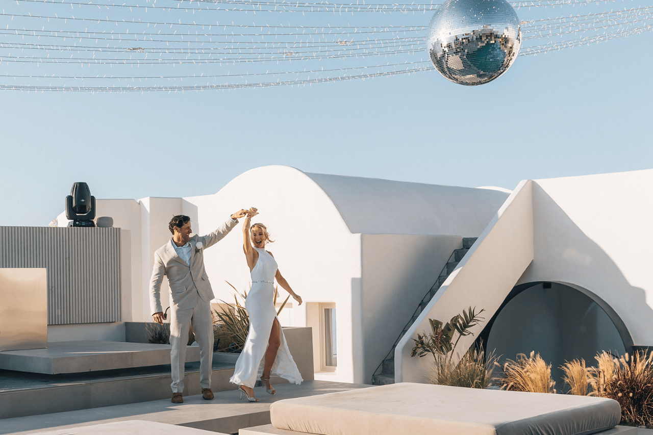 A Dreamy Santorini Wedding Above the Aegean