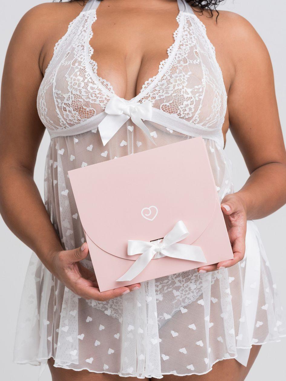 Lovehoney Plus Size White Lace Babydoll Gift Set