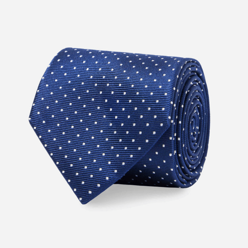 Mini Dots Navy Tie