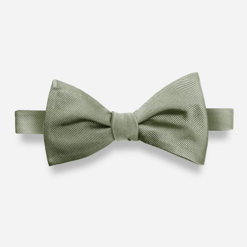 Grosgrain Solid Sage Green Bow Tie