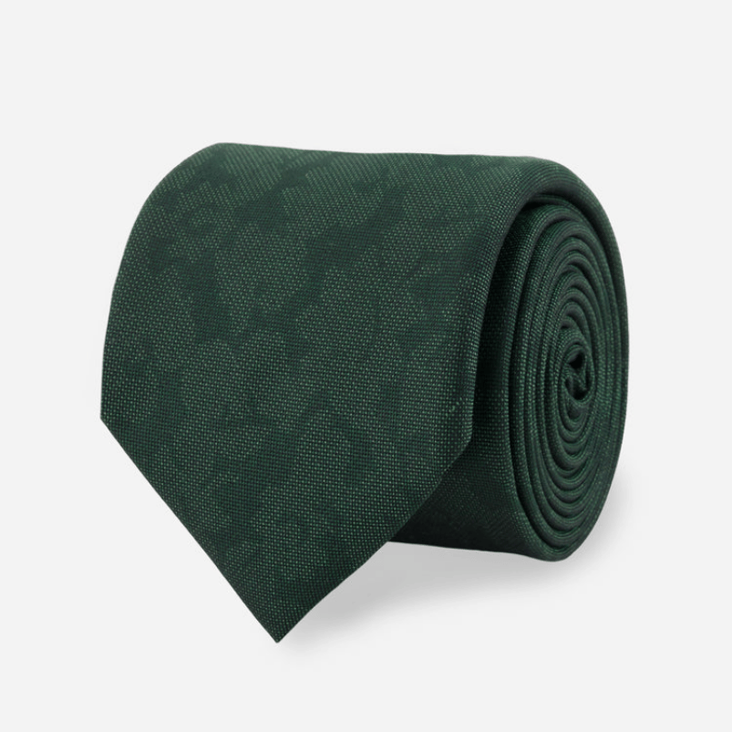 Refinado Floral Hunter Green Tie