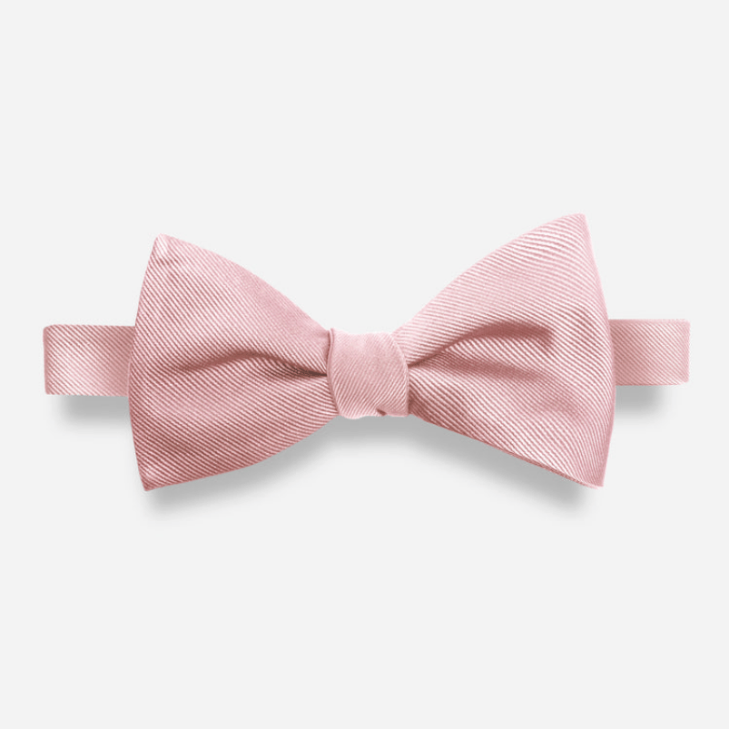 Grosgrain Solid Blush Pink Bow Tie
