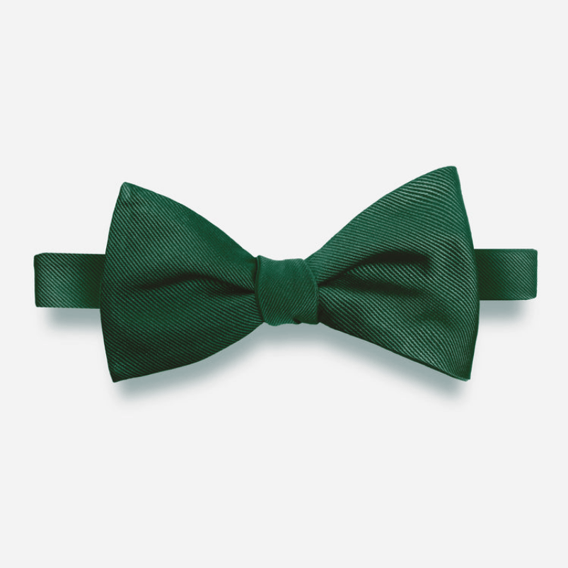 Grosgrain Solid Hunter Green Bow Tie