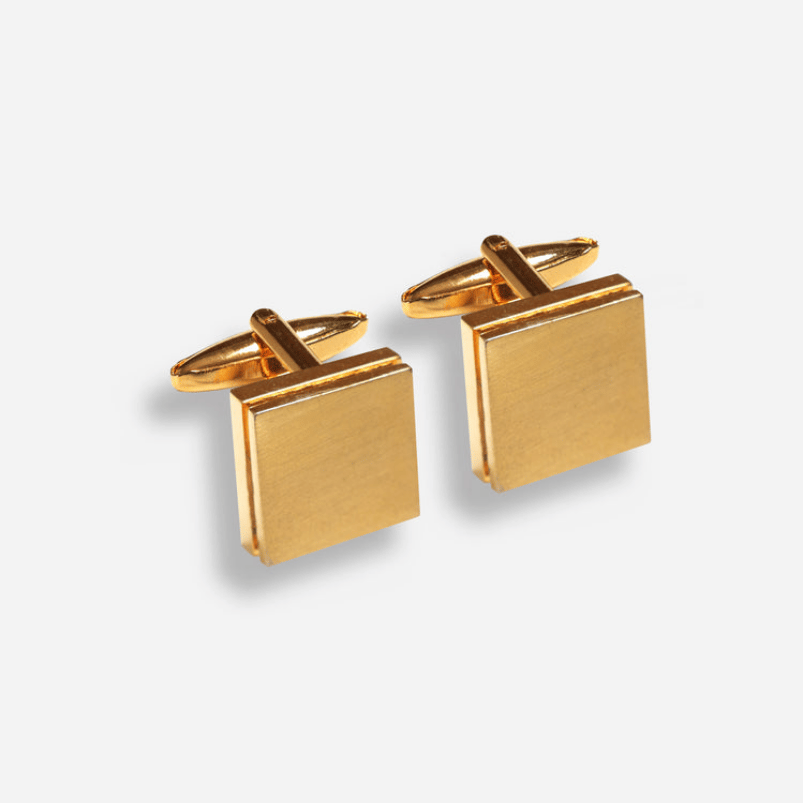 Textured Sweep Gold Cufflinks