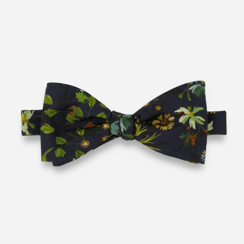 Kelly Ventura x Tie Bar Eden Floral Navy  Bow Tie