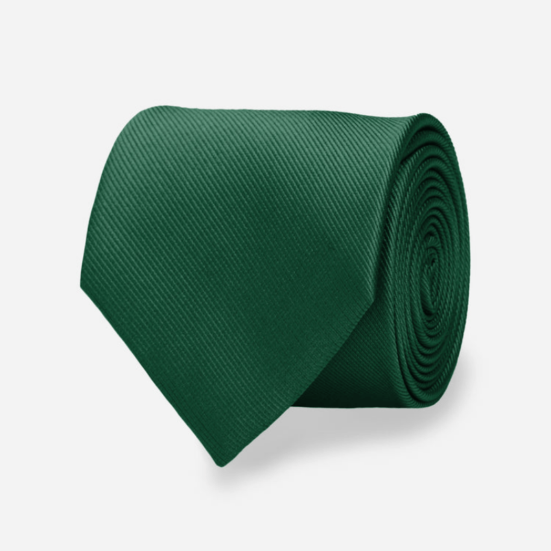 Grosgrain Solid Hunter Green Tie