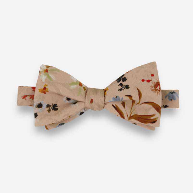 Kelly Ventura x Tie Bar Eden Floral Blush Pink  Bow Tie