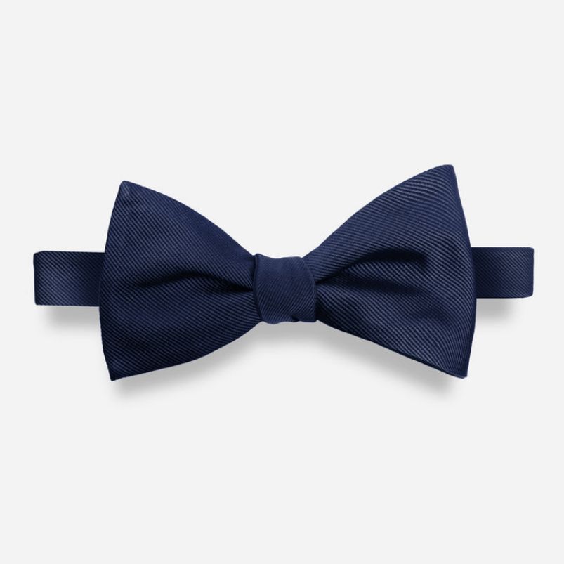 Grosgrain Solid Navy Bow Tie
